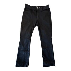 Lee Black Bootcut Jeans Regular Fit Mid Rise Women's Sz 16‎